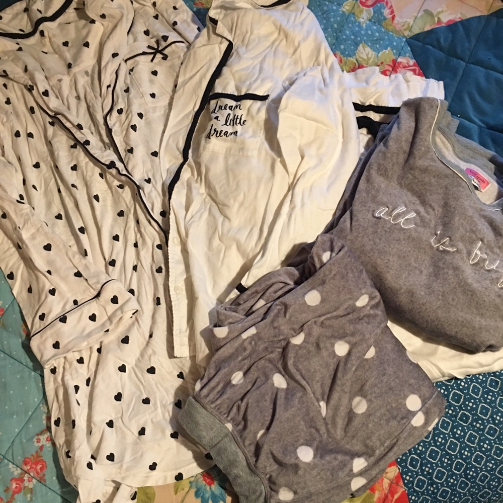 Kate Spade set of 3 pajamas